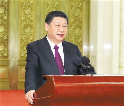 12月28日,中共中央总书记、国家主席、中央军委主席习近平在北京人民大会堂接见回国参加2017年度驻外使节工作会议的全体使节并发表重要讲话。 新华社记者 丁 林摄